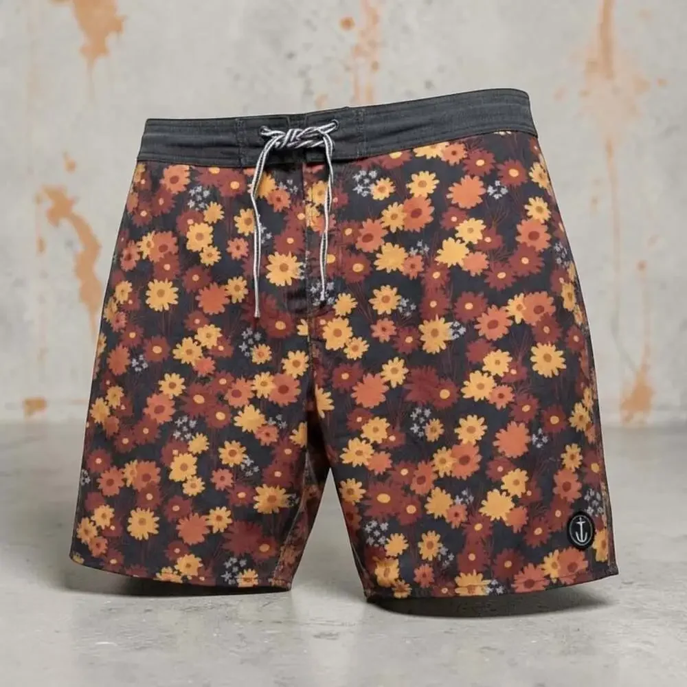 Captain Fin Men's Floral Print Swim Trunks